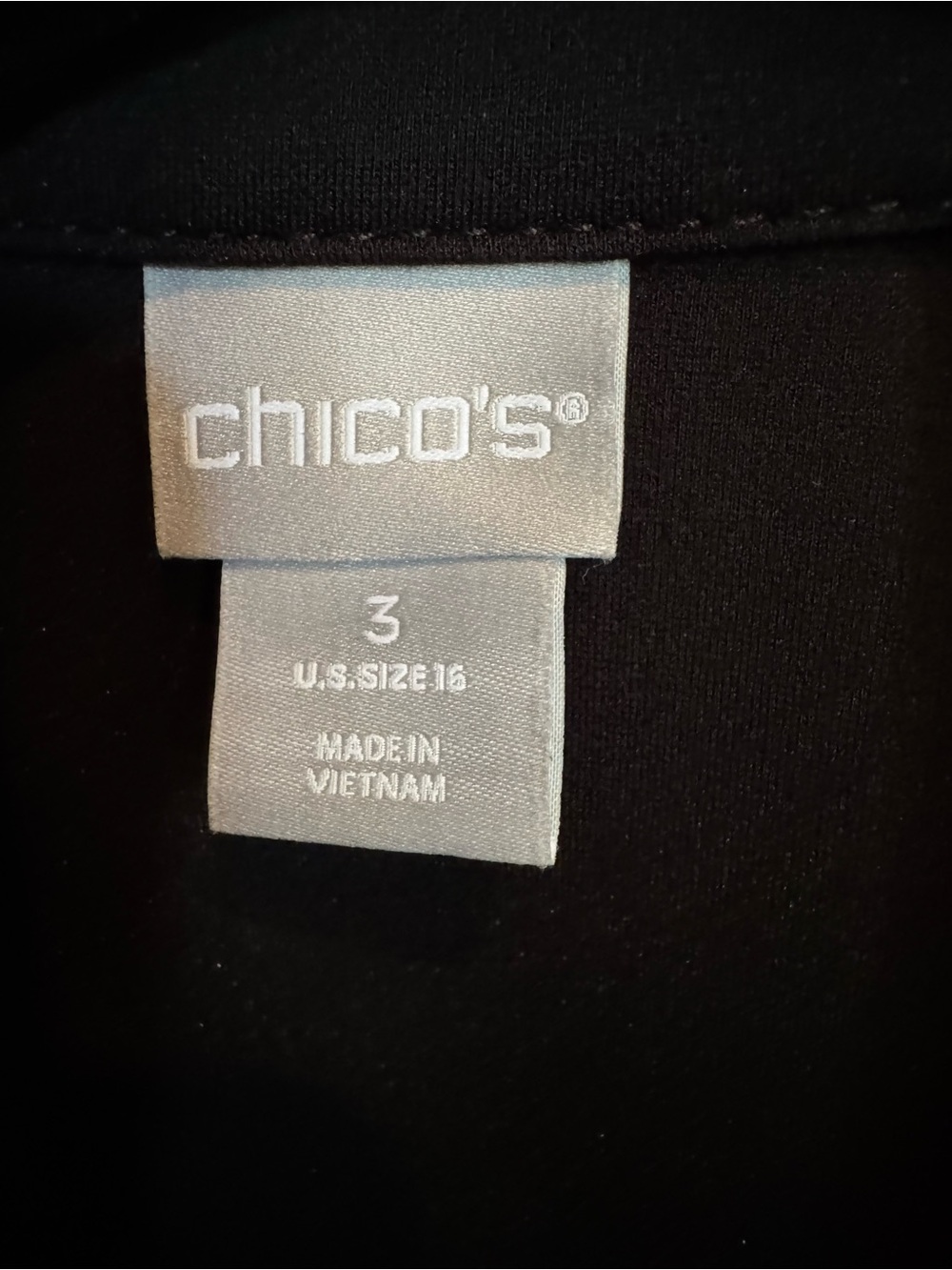 Chico's Black Button-Front Jacket Size 3 - Picture 2 of 3